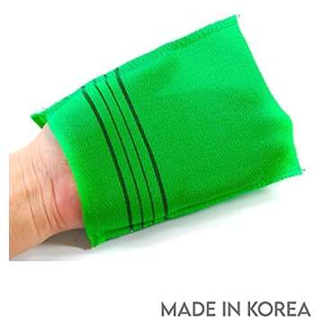 GOLDSANGSA Songwol Towel Exfoliating Towel Bath Washcloth 4 Pcs (Green) for Dead Skin