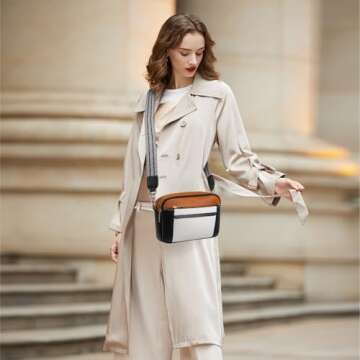 FROKAN Crossbody Bags for Women, Vegan Leather Crossbody Purses for Women, Small Trendy Shoulder Han...