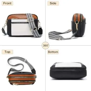 Stylish FROKAN Vegan Leather Crossbody Bag for Women