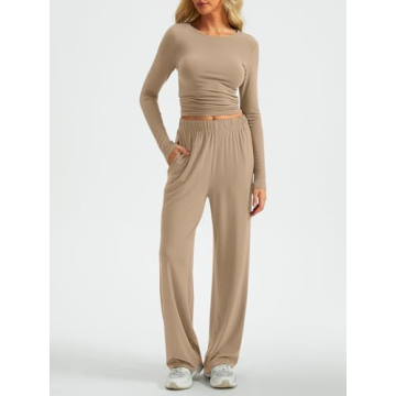 Kissfix Women’s Crop Top & Pant Fall Set