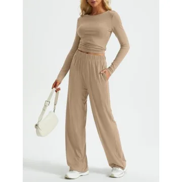 Kissfix Women’s Crop Top & Pant Fall Set