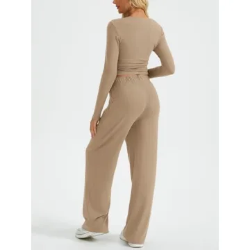 Kissfix Women’s Crop Top & Pant Fall Set