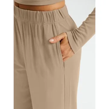 Kissfix Women’s Crop Top & Pant Fall Set