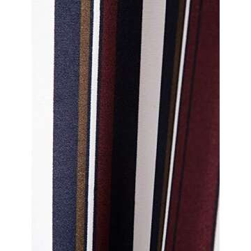 Floerns Men's Striped Shirts Casual Short Sleeve Button Down Shirts