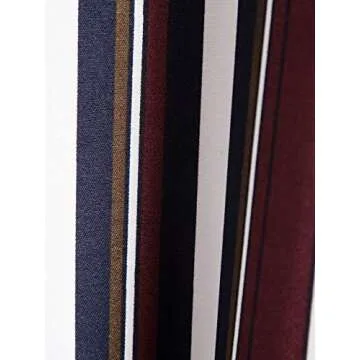 Floerns Men's Striped Shirts Casual Short Sleeve Button Down Shirts