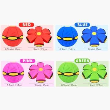 Moiitru Flying Saucer Ball for Dogs Flying Saucer Ball Pet Toy Interactive Flying Saucer Dog Toy Portable, Green 6 Lights