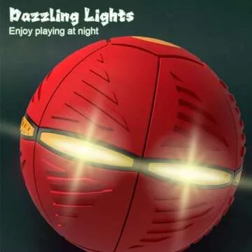 Moiitru Flying Saucer Ball for Dogs Flying Saucer Ball Pet Toy Interactive Flying Saucer Dog Toy Portable, Green 6 Lights