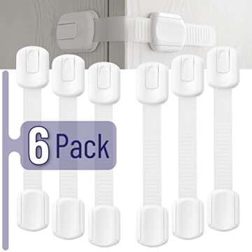 Bates Child Safety Strap Locks - Protect Your Child with 6 Durable Locks