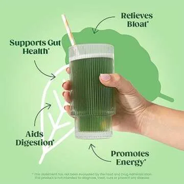 Bloom Nutrition Superfood Greens Powder, Digestive Enzymes with Probiotics and Prebiotics, Gut Health, Bloating Relief, Original + Milk Frother High Powered Hand Mixer