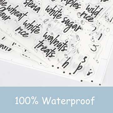 FYY Home Organization Labels,168PCS Food Label Stickers, Preprinted Label Stickers for Kitchen Pantry Storage and Cleaning,Water & Oil Proof Pantry Label Stickers for Jars, Canisters,Boxes,Bins, Black