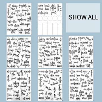 FYY Home Organization Labels,168PCS Food Label Stickers, Preprinted Label Stickers for Kitchen Pantry Storage and Cleaning,Water & Oil Proof Pantry Label Stickers for Jars, Canisters,Boxes,Bins, Black