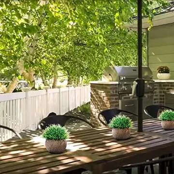 ODOM Small Fake Plants Bathroom Decor, 2 Pcs Mini Artificial Plants in Pots Indoor, Faux Potted Plants Plastic Greenery for Farmhouse Home Shelf Living Room Office Desk Bedroom Table Decorations