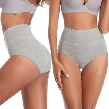 Comfortable High Waisted Cotton Underwear for Women