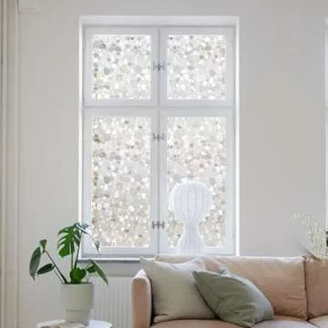 LEMON CLOUD 3D Pebble Effect Window Film for Privacy