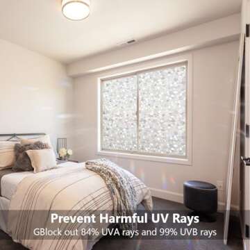 LEMON CLOUD 3D Pebble Effect Window Film for Privacy