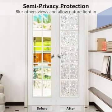 LEMON CLOUD 3D Pebble Effect Window Film for Privacy