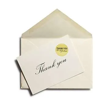 Hybsk Gold Foil Thank You Stickers - 1.5" Round 500 Labels