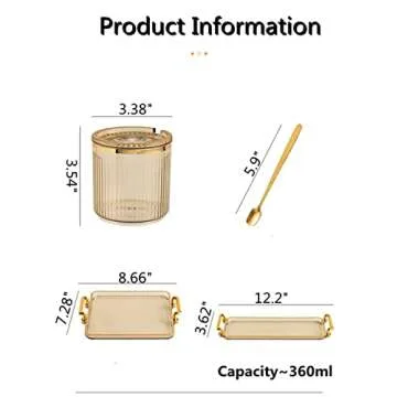 Acrylic Spice Jars Set with Tray and Metal Spoons