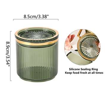 Acrylic Spice Jars Set with Tray and Metal Spoons