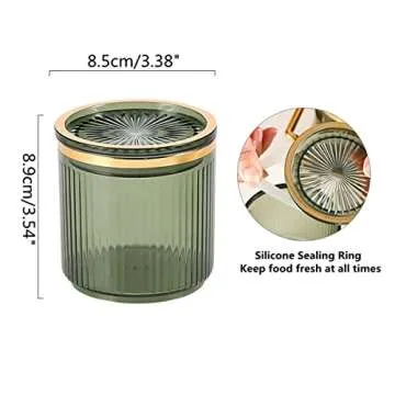 Acrylic Spice Jars Set with Tray and Metal Spoons