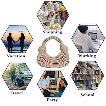 Qiayime Hand-Woven Purse for Stylish Women - Khaki