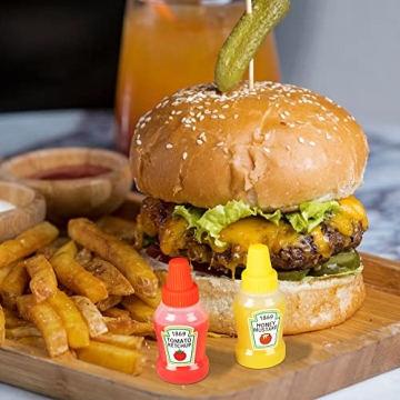 Mini Ketchup Bottles - RONRONS Refillable Squeeze Containers for Kids