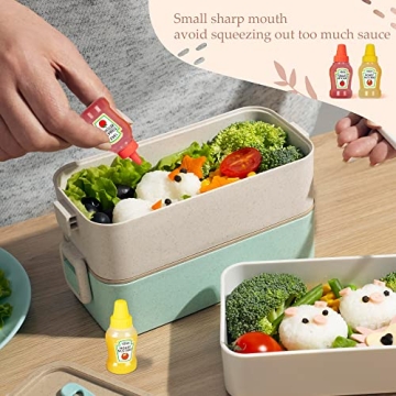 Mini Ketchup Bottles - RONRONS Refillable Squeeze Containers for Kids