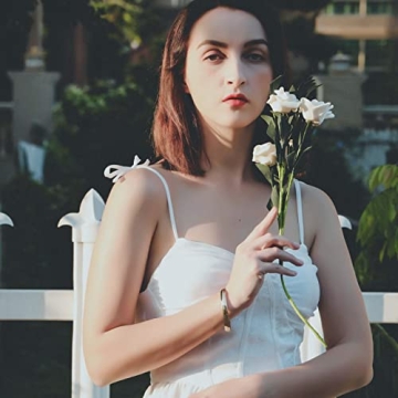 Gold Stainless Steel Oval Bangle | MILAKOO 8MM Bracelet