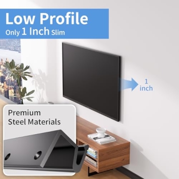 No Stud Drywall TV Mount for Easy Setup, Fits 12-55" TVs