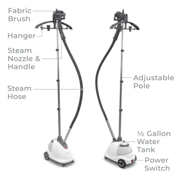 PureSteam XL Standing Fabric Steamer - Quick Heat, Long-Lasting Steam