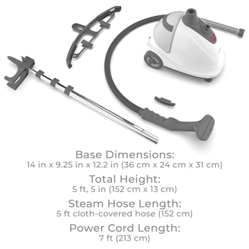 PureSteam XL Standing Fabric Steamer - Quick Heat, Long-Lasting Steam