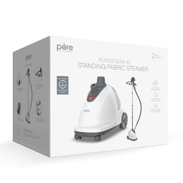 PureSteam XL Standing Fabric Steamer - Quick Heat, Long-Lasting Steam