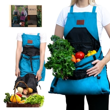 Gardening Apron with 7 Pockets & Drawstring Bag - Ideal for Garden Enthusiasts
