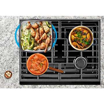 Bruntmor 2-in-1 Cast Iron Dutch Oven, Nonstick Cookware