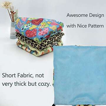 Oncpcare Small Pet Cage Hammock, Sugar Glider Triple Bed Hammock Rat Bed Guinea Pig Cage Accessories Bedding Cozy Ferret Tunnel Cave Small Animals Bed for Chinchilla Parrot Hamster