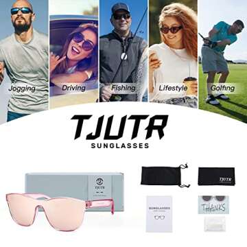 TJUTR Night-Vision Glasses for Women, Polarized Night-Driving Glasses Reduce Glare Nighttime Glasses UV Protection
