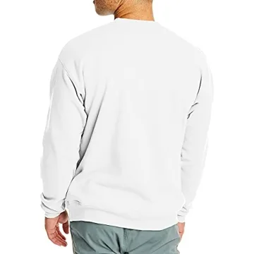 Hanes Men's EcoSmart Sweatshirt, White - 1 Pack, Medium
