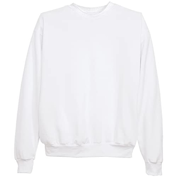 Hanes Men's EcoSmart Sweatshirt, White - 1 Pack, Medium
