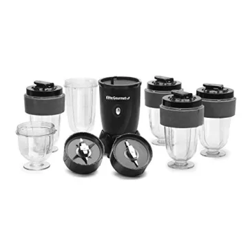 MaxiMatic Elite Gourmet Blender with 17-Piece Set for Smoothies and Drinks