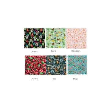 Lunchbox Small Kids Napkins, Pick Your Prints, 12x12 inches, Cotton Single Ply Napkins, Set of 6