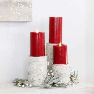 AuldHome Design Snowy Lamb's Ear Garland (4-Foot); Pearl and Berry Farmhouse Christmas Decor Candle Ring or Wreath Accent