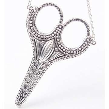 BIHRTC Stainless Steel Sharp Tip Sewing Snips Thread Cutter Safety Scissors with Sheath Chain for Em...