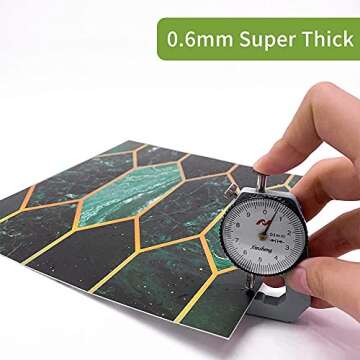 funlife 50Pcs Art Deco Peel and Stick Thick Kitchen Backsplash, Self Adhesive Wall Tile, Flat Glossy...