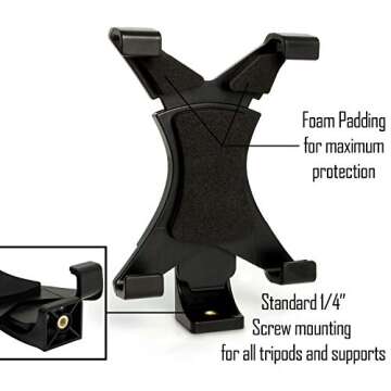 FendTek Universal Tablet Tripod Mount for iPad and More