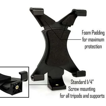 FendTek Universal Tablet Tripod Mount for iPad and More