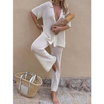 Famulily Sexy Beachwear Crochet Cover Up for Women