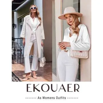 Ekouaer Silk Satin Pajamas Set for Women - Soft Comfort