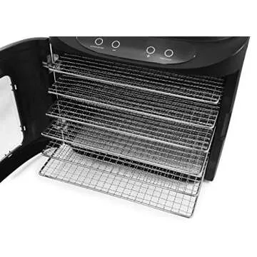 Elite Gourmet EFD-313B Programmable Food Dehydrator with Adjustable Temperature Controls