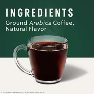 Starbucks Flavored Ground Coffee, Variety Pack, Naturally Flavored, 3 bags (11 oz each)