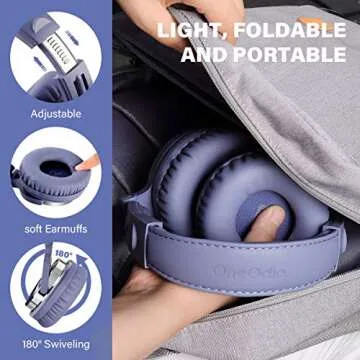 OneOdio Wired Over Ear Headphones Hi-Res Studio Monitor & Mixing DJ Stereo Headsets with 50mm Drivers and 1/4 to 3.5mm Jack for AMP Computer Recording Podcast Keyboard Guitar Laptop - Light Blue